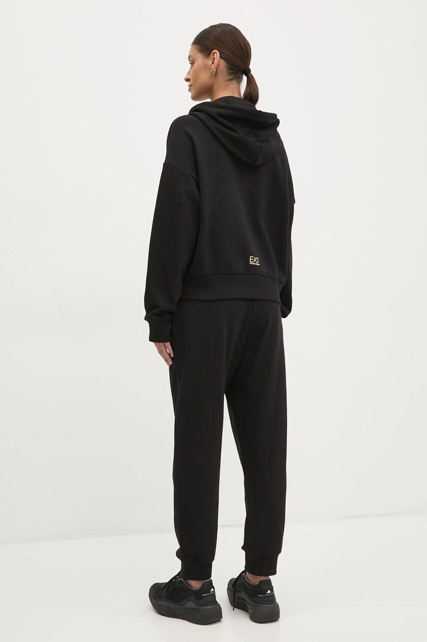 Спортивний костюм EA7 Emporio Armani жіночий колір чорний AF12473.7W000110