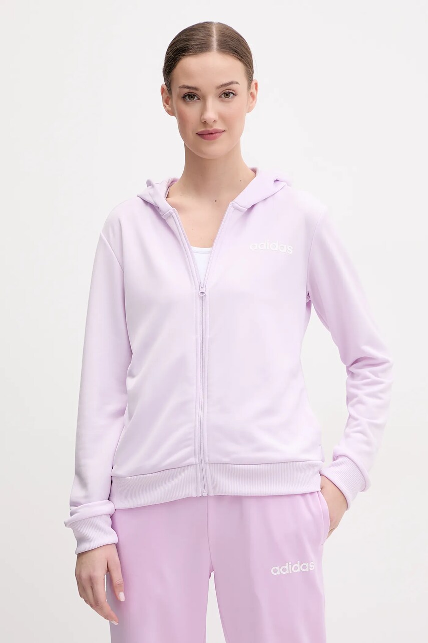Спортивний костюм adidas Linear жіночий колір фіолетовий JD2700