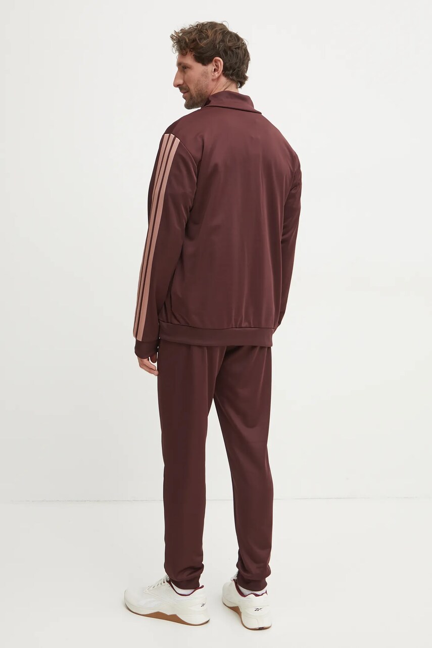 Спортивний костюм adidas 3S FT TT TS чоловічий колір бордовий JI8872