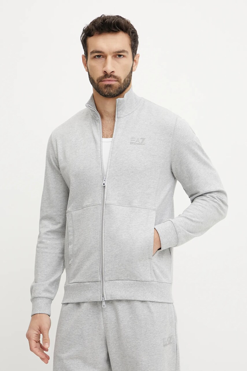Бавовняний спортивний костюм EA7 Emporio Armani чоловічий колір сірий AF13512.7M000235