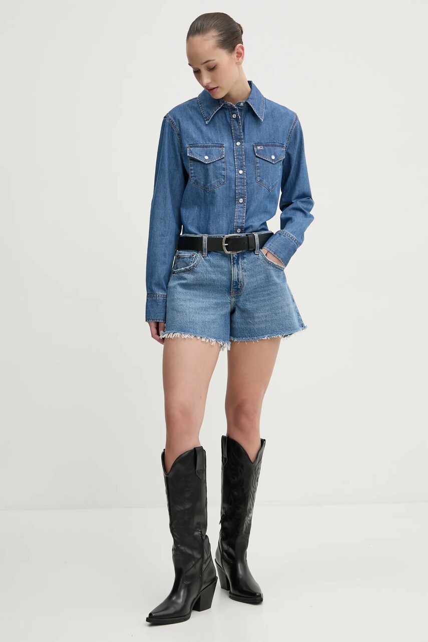 Джинсова сорочка Tommy Jeans жіноча regular DW0DW19919