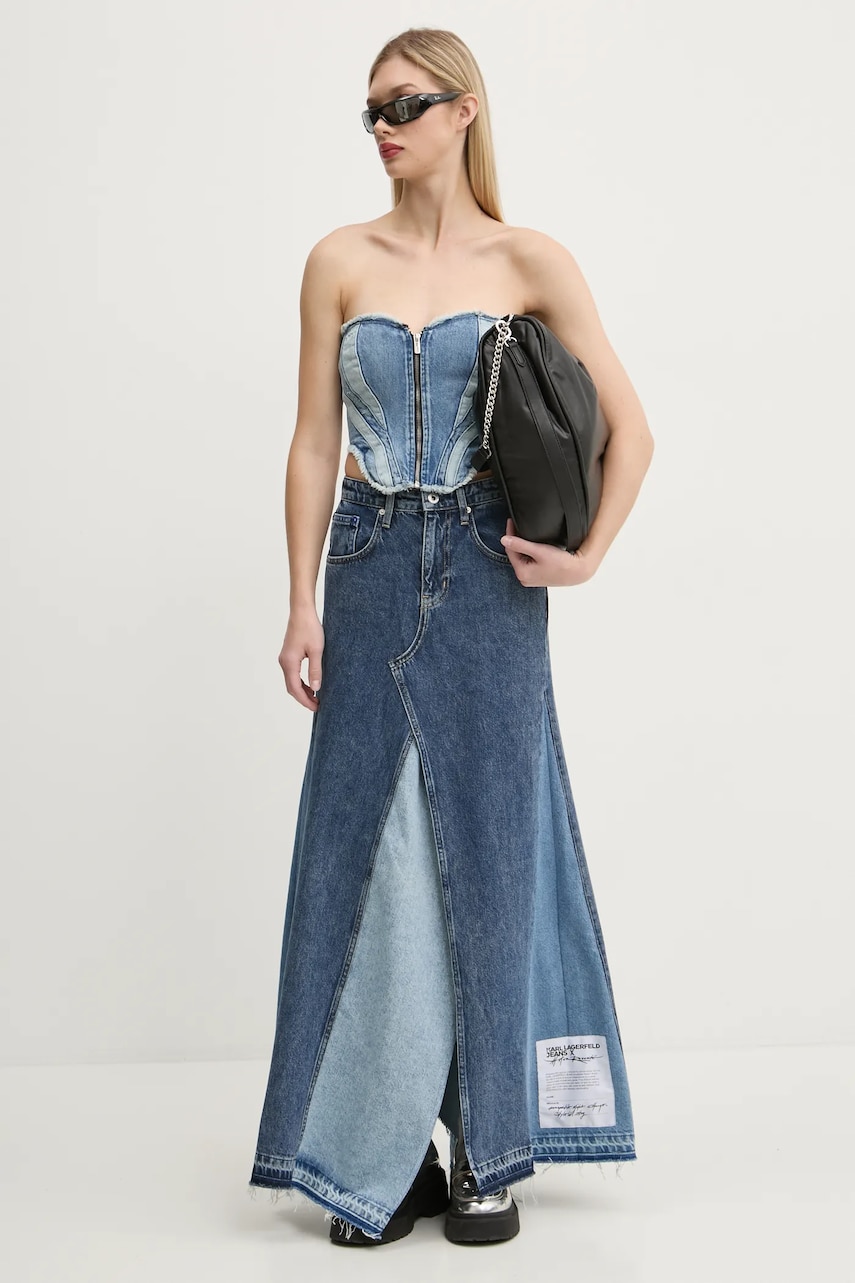 Джинсовий топ Karl Lagerfeld Jeans візерунок A1W17155