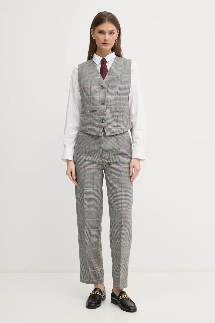 Сорочка Tommy Hilfiger жіноча колір білий regular класичний комір WW0WW44084