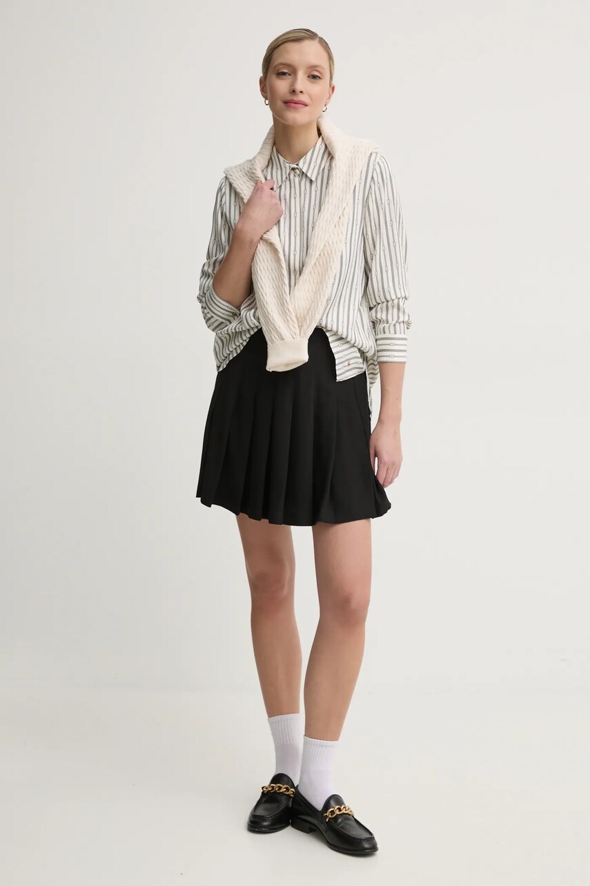 Сорочка Tommy Hilfiger жіноча колір бежевий regular класичний комір WW0WW44036