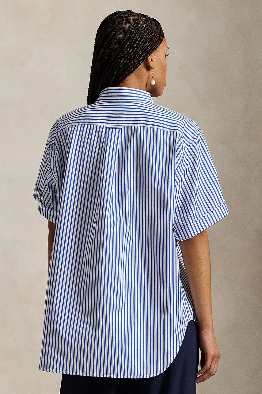 Бавовняна сорочка Polo Ralph Lauren жіноча колір білий relaxed класичний комір 211968224