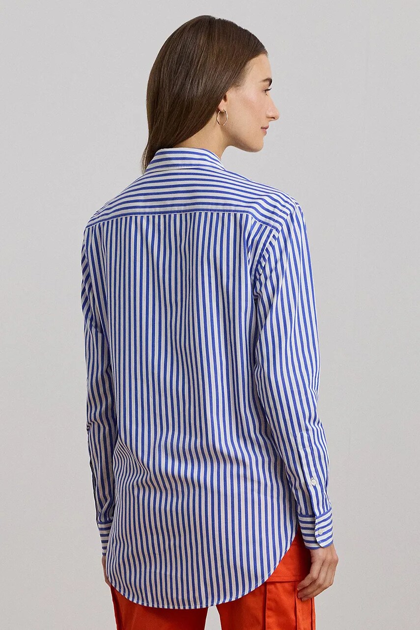Бавовняна сорочка Lauren Ralph Lauren жіноча relaxed класичний комір 200957334