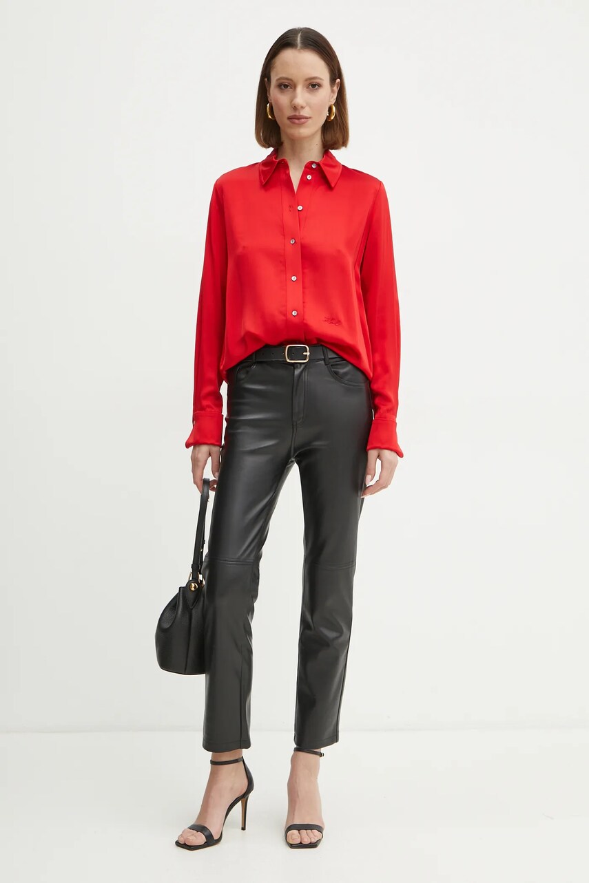 Сорочка Karl Lagerfeld жіноча колір червоний regular класичний комір A1W11022