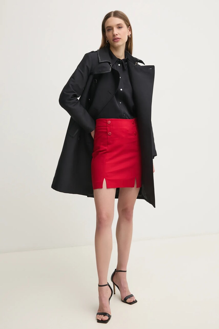 Сорочка Karl Lagerfeld жіноча колір чорний regular класичний комір A1W11022