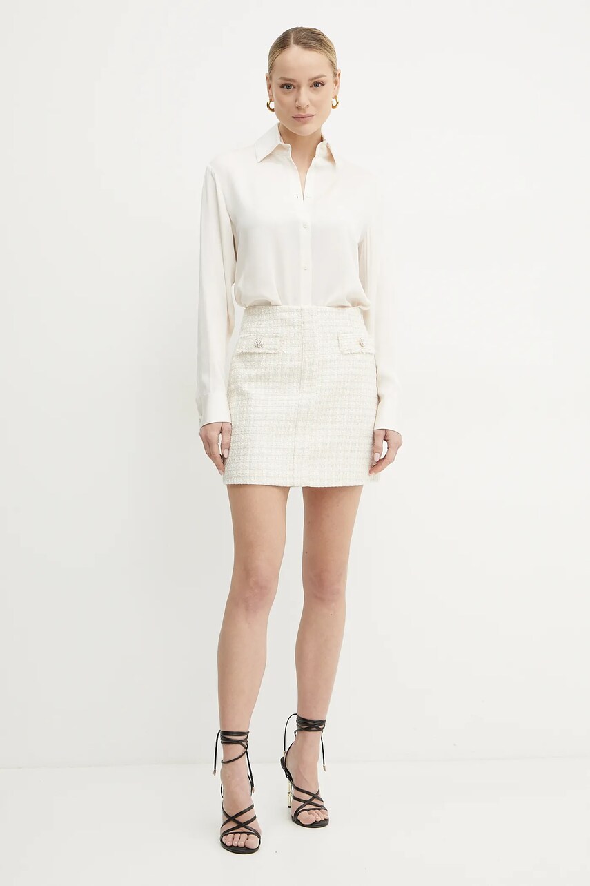 Сорочка Armani Exchange жіноча колір бежевий relaxed класичний комір XW000443 AF12742