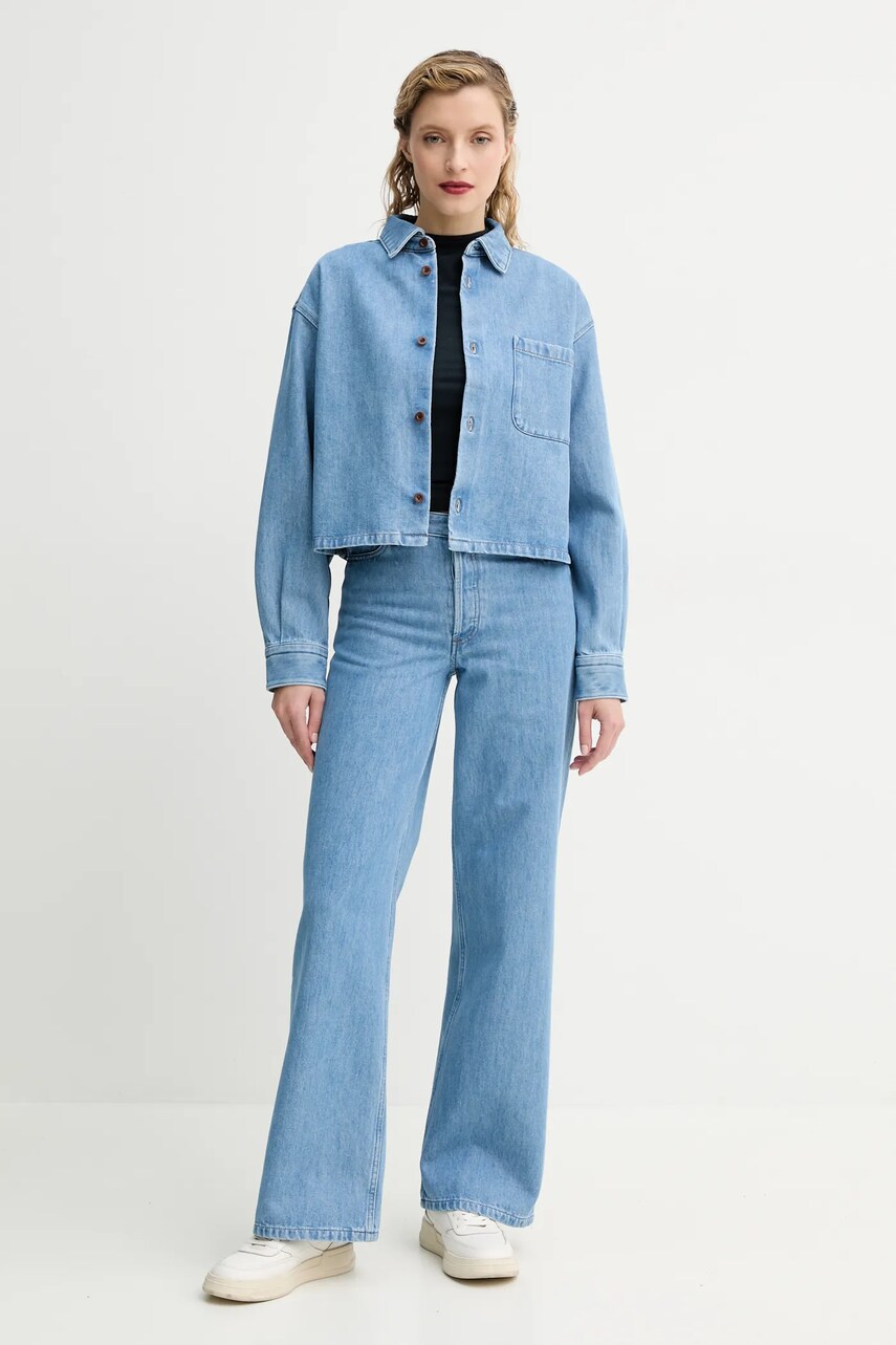 Джинсова сорочка A.P.C. surchemise samantha brodee жіноча relaxed класичний комір COHEQ.F02895