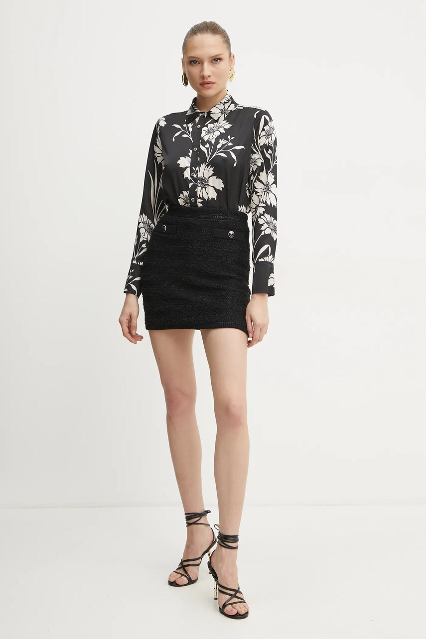 Сорочка Marciano Guess MOLLY жіноча колір чорний regular класичний комір 5RGH34 9917Z