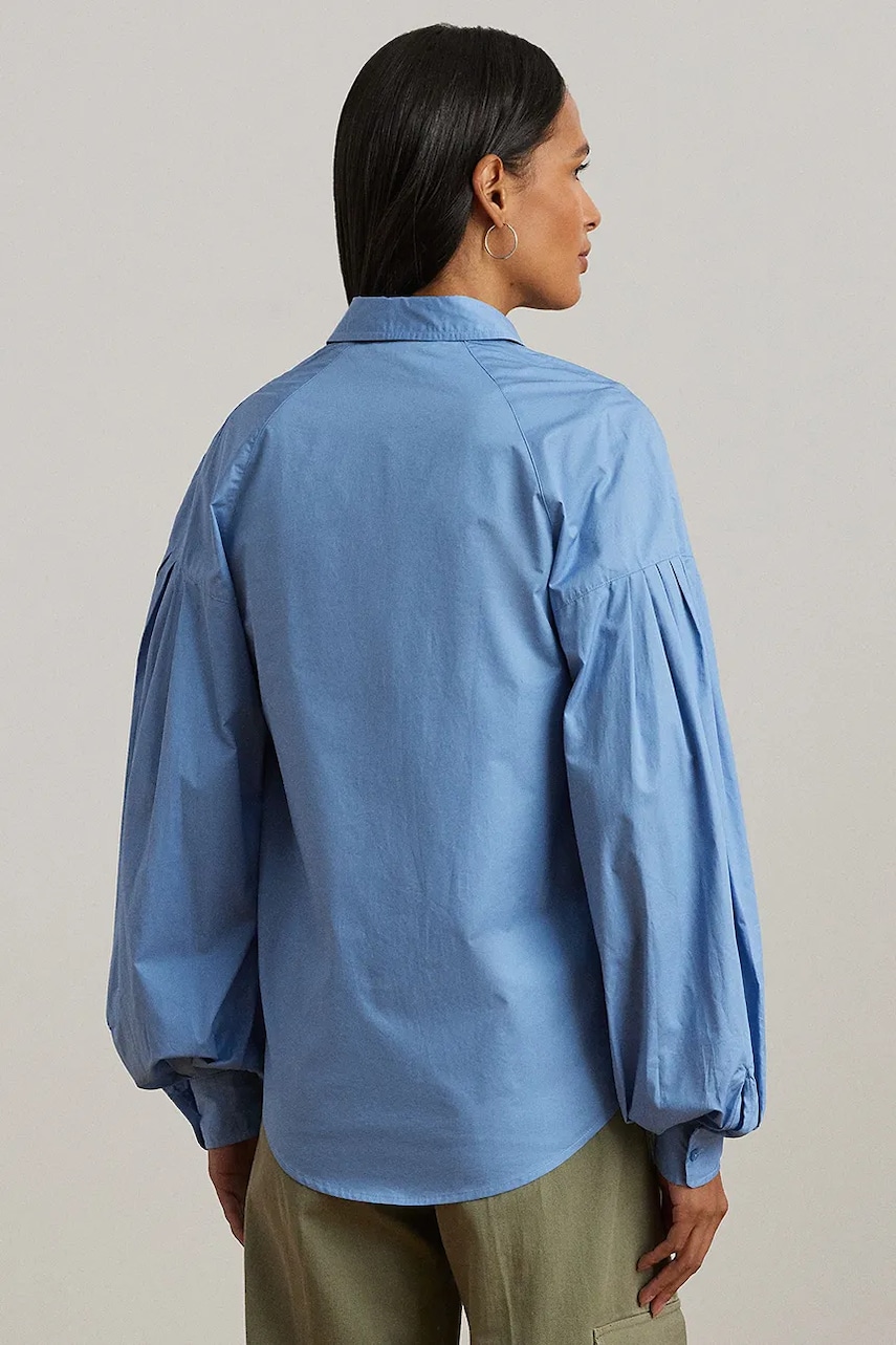 Бавовняна сорочка Lauren Ralph Lauren жіноча regular класичний комір 200963847
