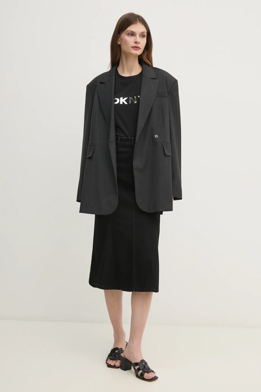 Футболка Dkny жіноча колір чорний P4KHAWNA