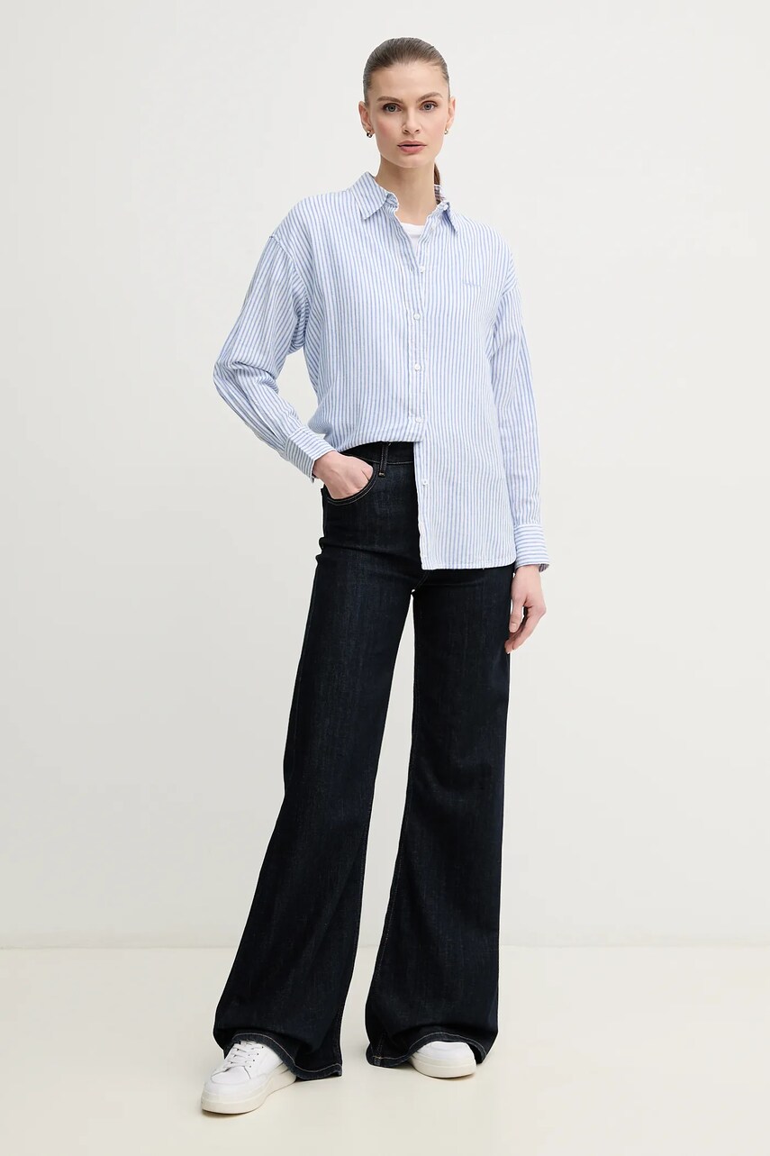 Сорочка з льону Pepe Jeans DREAM жіноча regular класичний комір PL305033