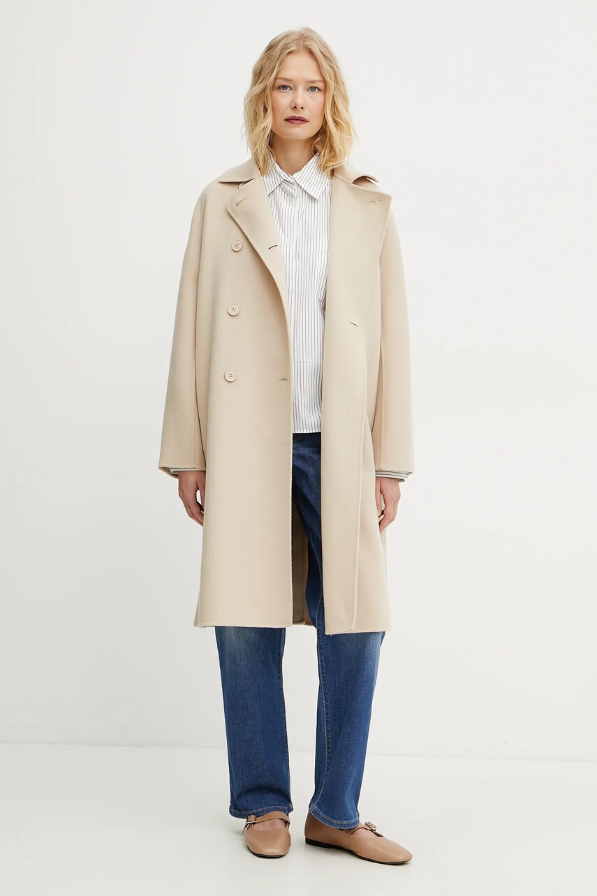 Бавовняна сорочка Weekend Max Mara жіноча колір білий relaxed класичний комір 2515111071600