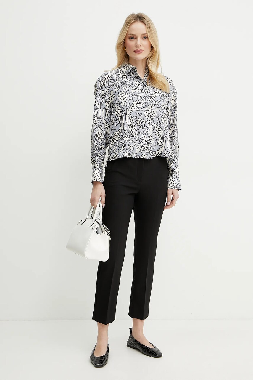 Шовкова сорочка Weekend Max Mara жіноча regular класичний комір 2515111131600