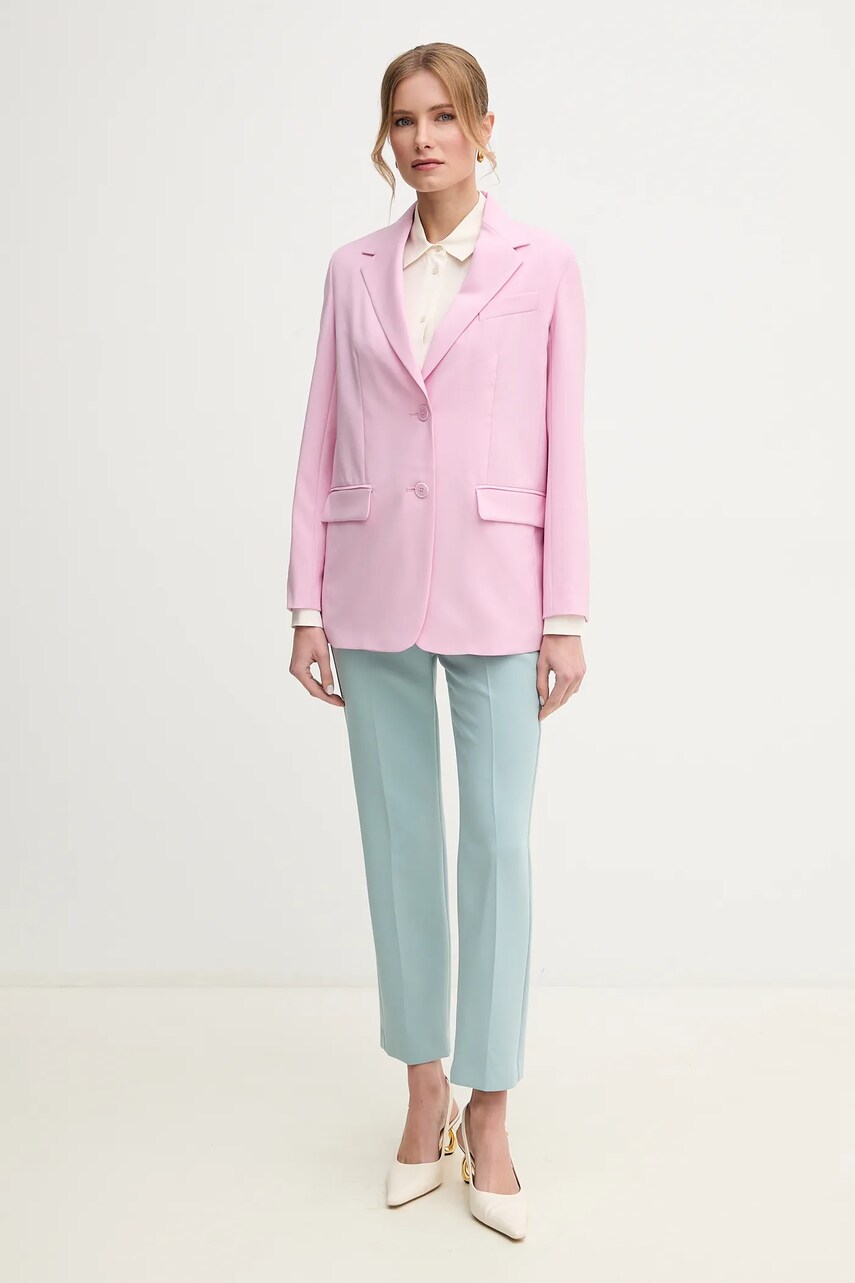Шовкова сорочка Weekend Max Mara жіноча колір бежевий relaxed класичний комір 2515111161600