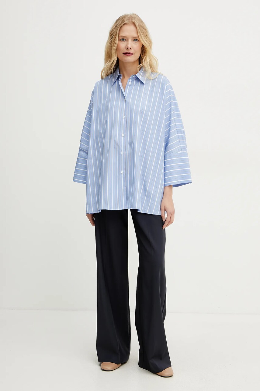 Бавовняна сорочка Weekend Max Mara жіноча relaxed класичний комір 2515111092600