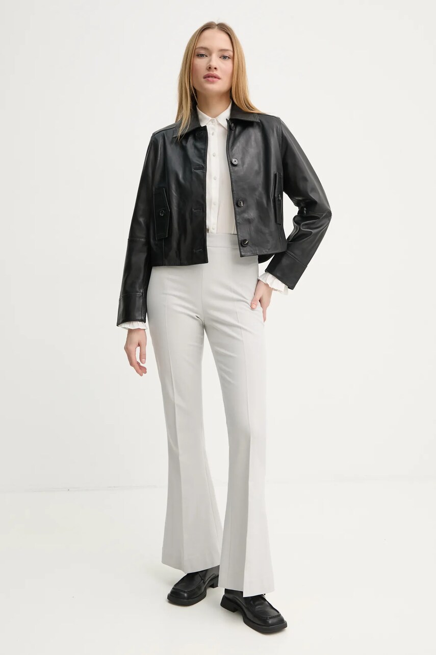Сорочка ZADIG&VOLTAIRE жіноча колір бежевий regular класичний комір WWSH02226