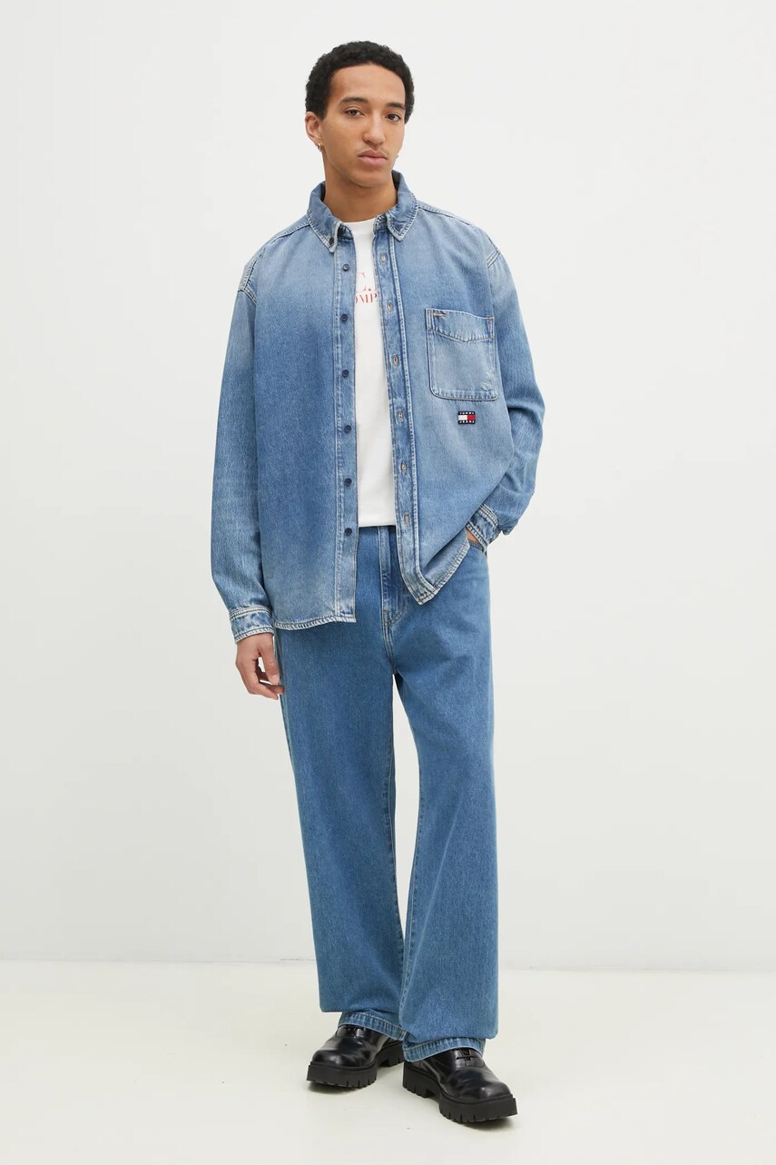 Джинсова сорочка Tommy Jeans чоловіча relaxed комір button-down DM0DM20650