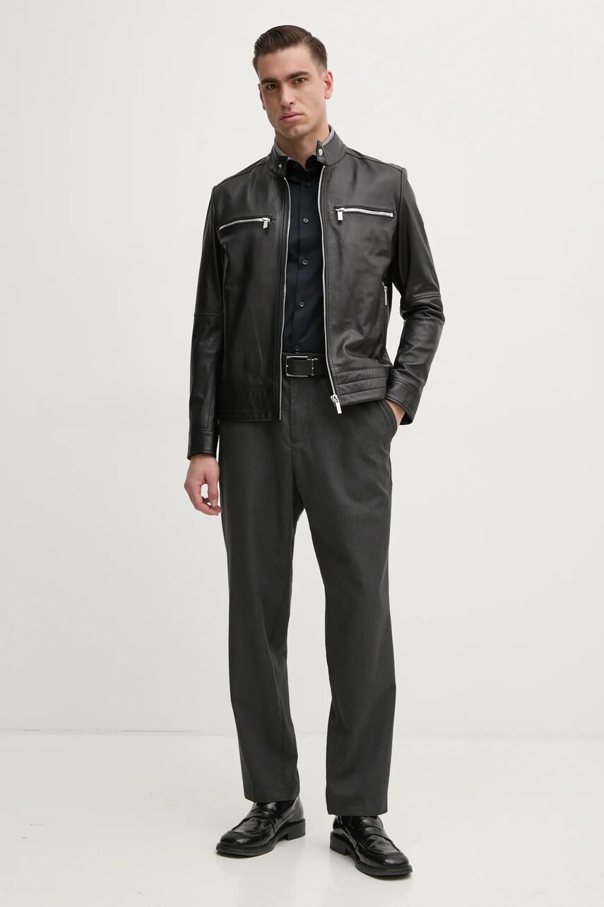 Сорочка Armani Exchange чоловіча колір синій slim класичний комір XM000198 AF10192