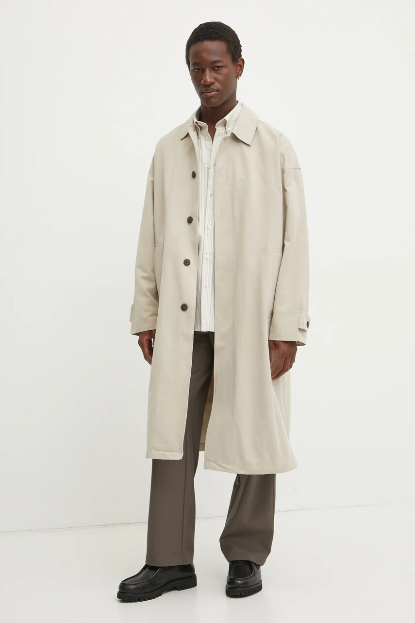Сорочка Les Deux чоловіча колір бежевий regular комір button-down LDM410196