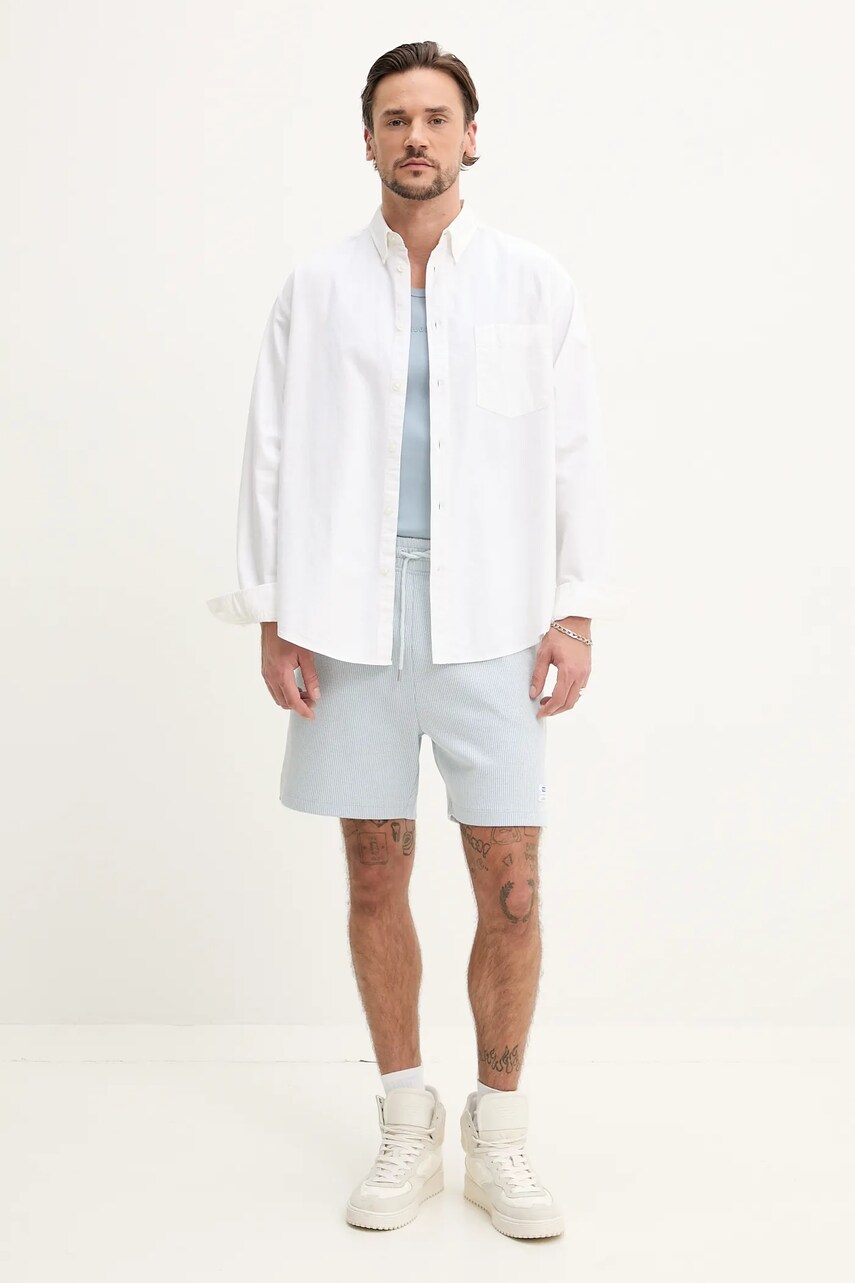 Бавовняна сорочка Hugo Blue чоловіча колір білий relaxed комір button-down 50534183