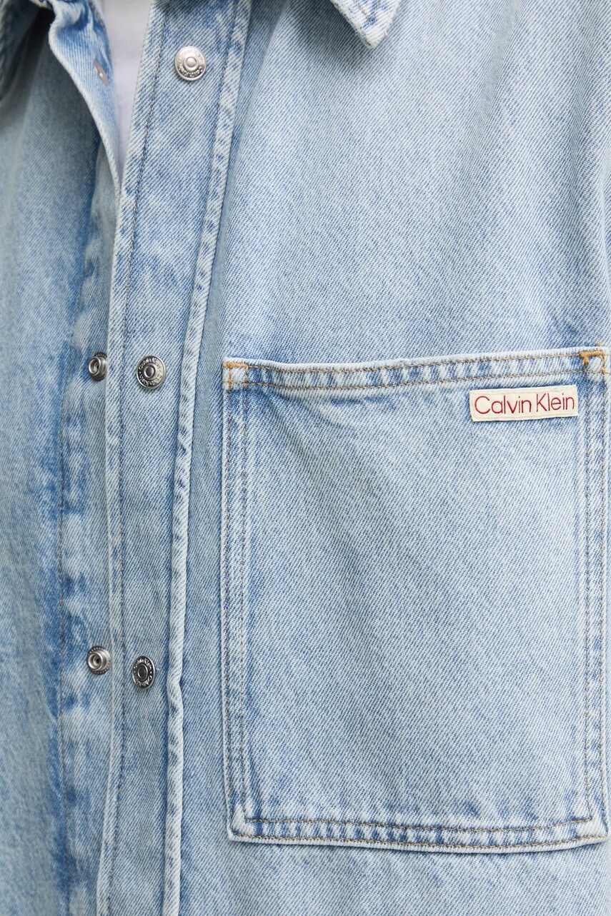 Джинсова сорочка Calvin Klein Jeans чоловіча regular класичний комір J30J327021