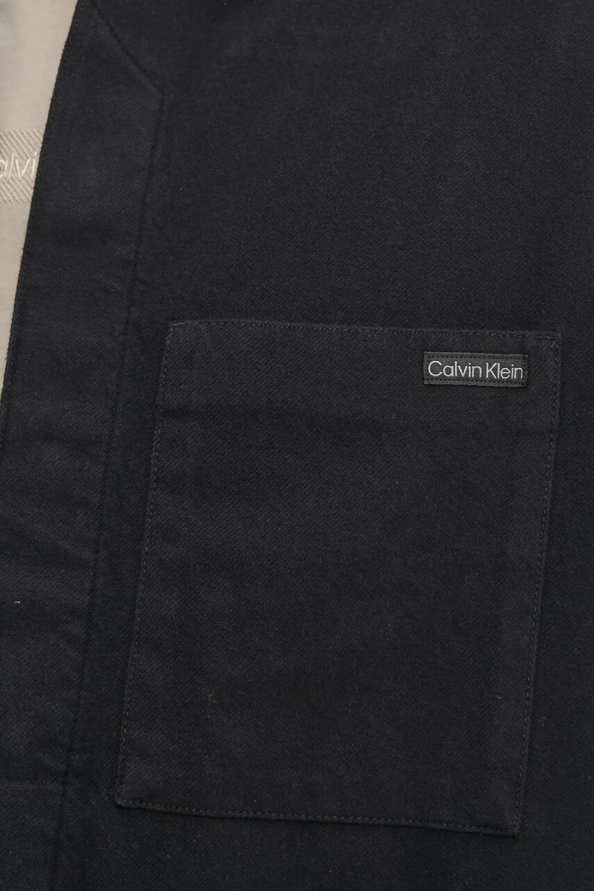 Бавовняна сорочка Calvin Klein Jeans чоловіча колір чорний relaxed класичний комір J30J327108