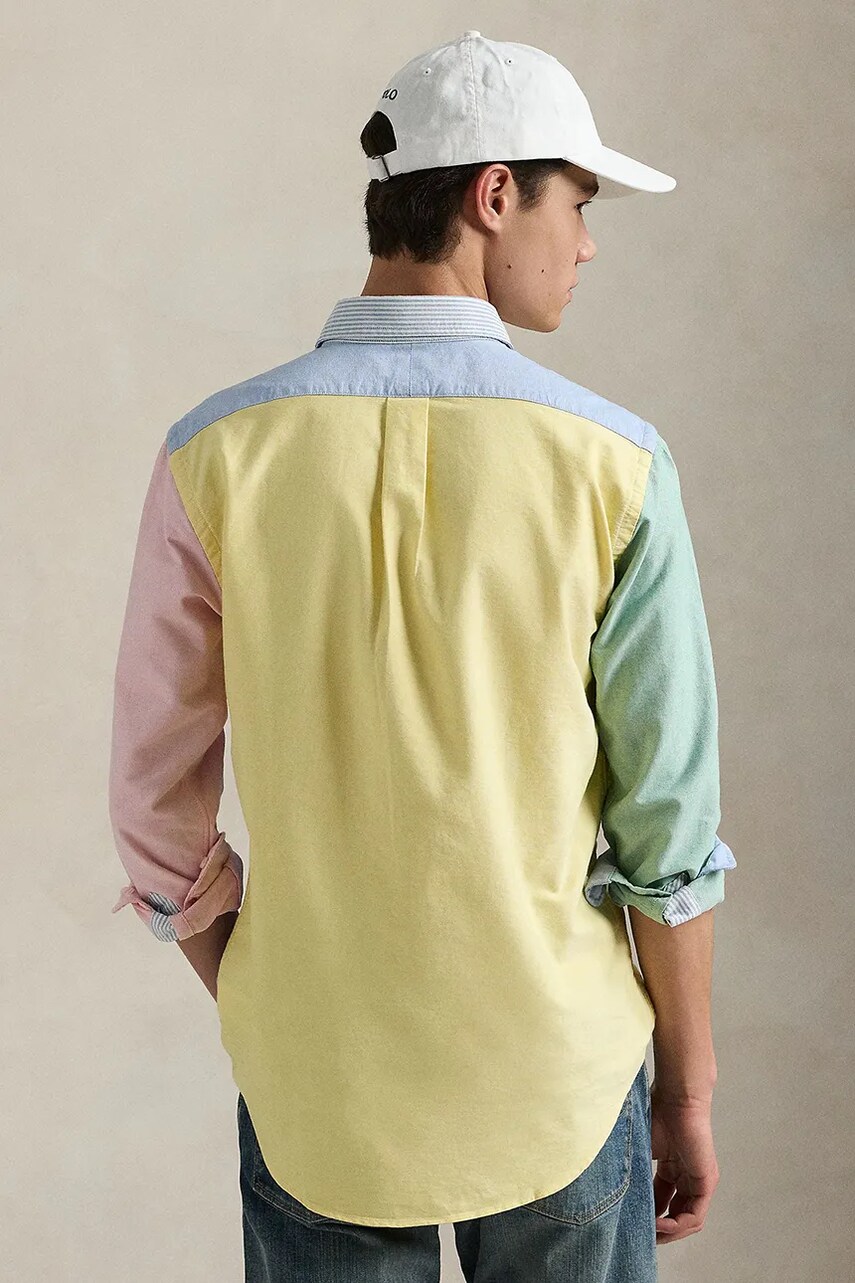 Бавовняна сорочка Polo Ralph Lauren чоловіча regular комір button-down 710928919