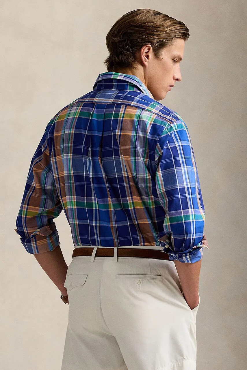 Бавовняна сорочка Polo Ralph Lauren чоловіча regular класичний комір 710960639