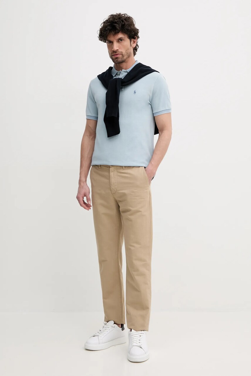 Бавовняне поло Polo Ralph Lauren однотонне 710970582