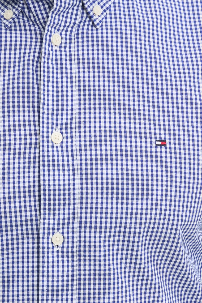 Бавовняна сорочка Tommy Hilfiger чоловіча колір синій regular комір button-down MW0MW37548