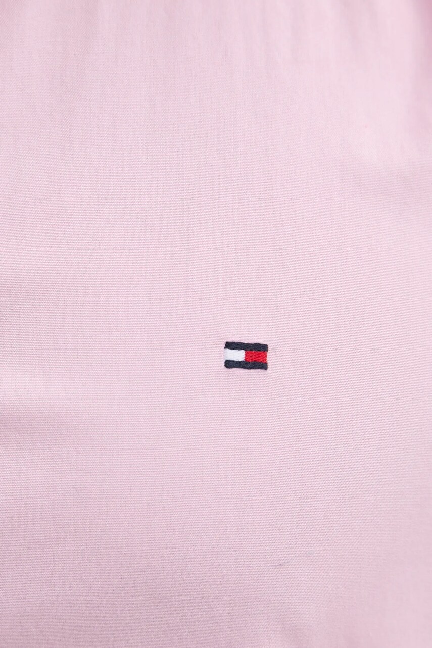 Бавовняна сорочка Tommy Hilfiger чоловіча колір рожевий regular комір button-down MW0MW37550