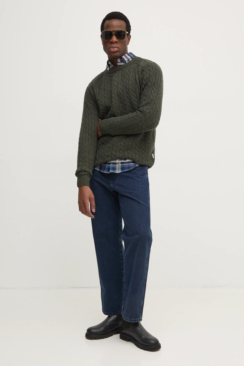 Бавовняна сорочка Tommy Hilfiger чоловіча колір синій regular комір button-down MW0MW37566