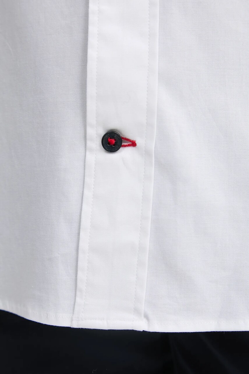 Сорочка Tommy Hilfiger чоловіча колір білий regular комір button-down MW0MW37595