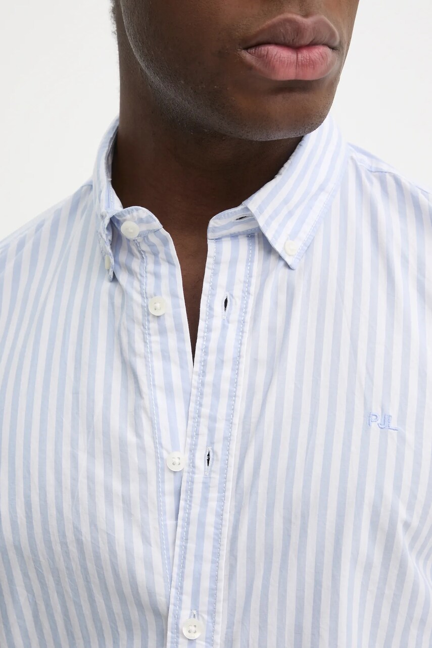 Бавовняна сорочка Pepe Jeans ANDER чоловіча slim комір button-down PM308807