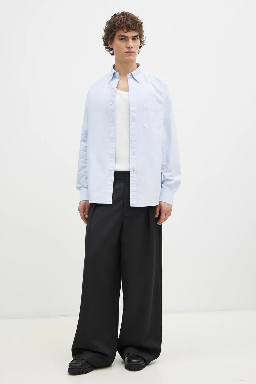 Бавовняна сорочка Filippa K чоловіча slim комір button-down 31255