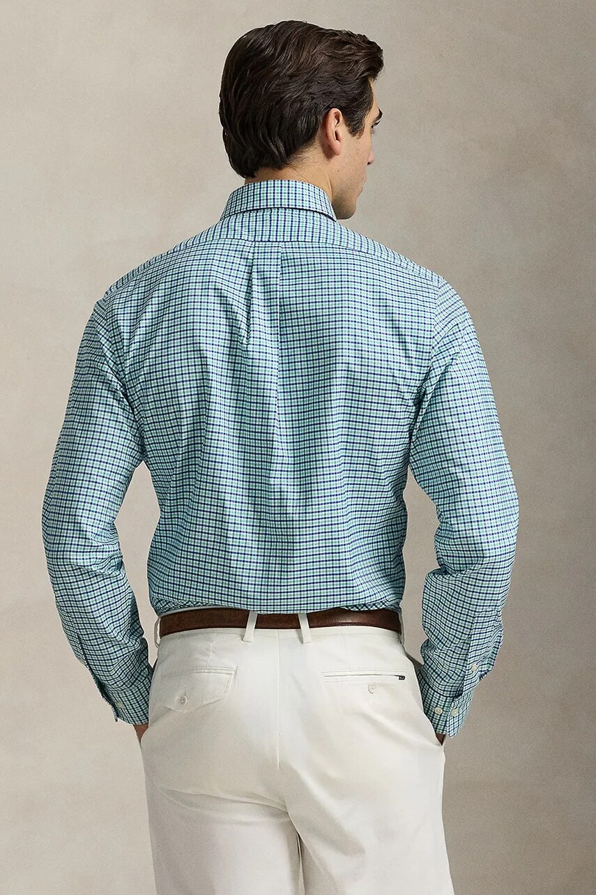 Бавовняна сорочка Polo Ralph Lauren чоловіча regular комір button-down 712969014