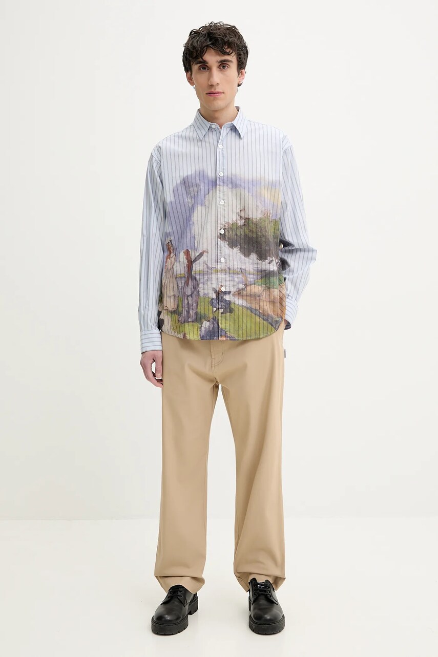 Бавовняна сорочка Desigual ARTWORK чоловіча relaxed класичний комір 25SMCW05