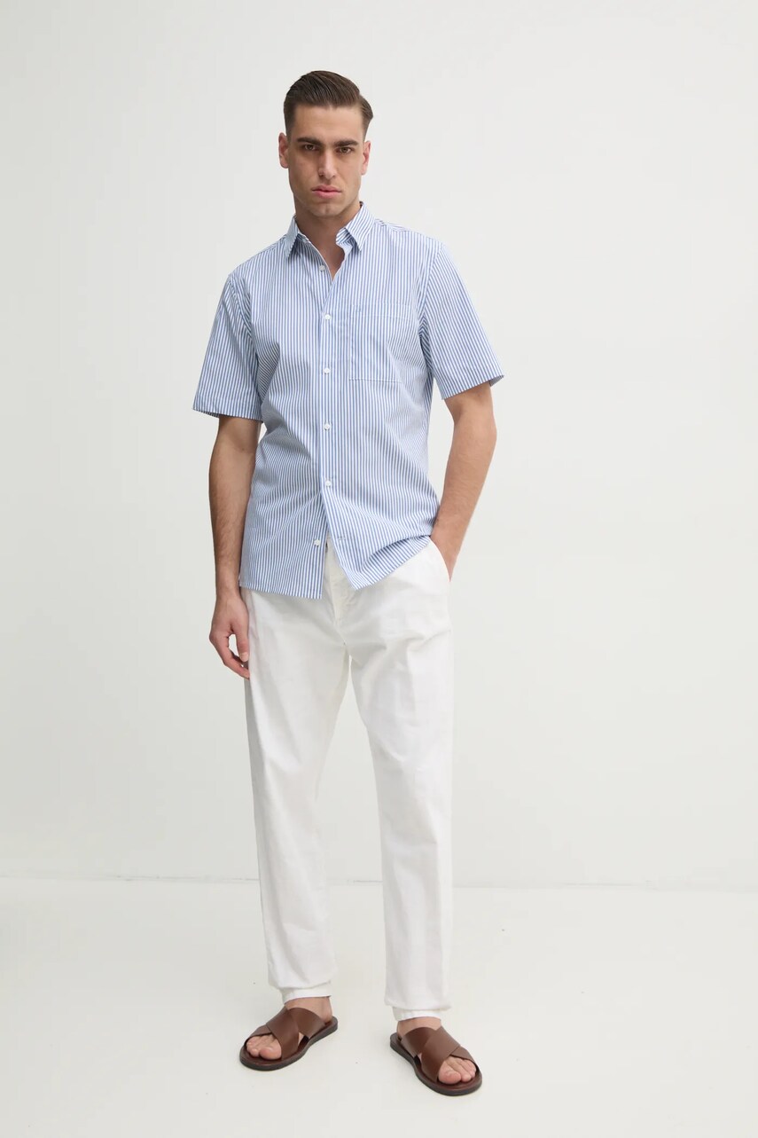 Сорочка Calvin Klein чоловіча колір білий regular класичний комір K10K114415