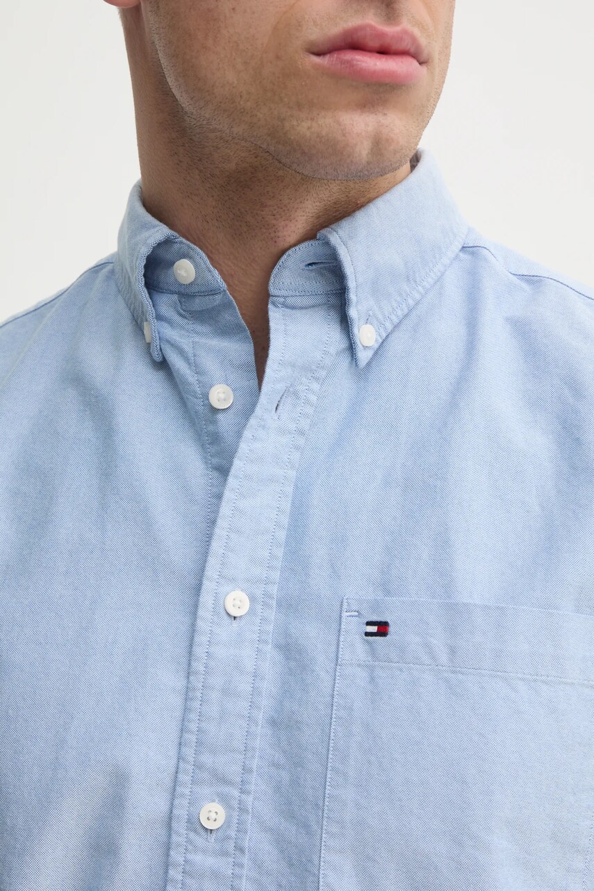 Бавовняна сорочка Tommy Hilfiger чоловіча regular комір button-down MW0MW36272