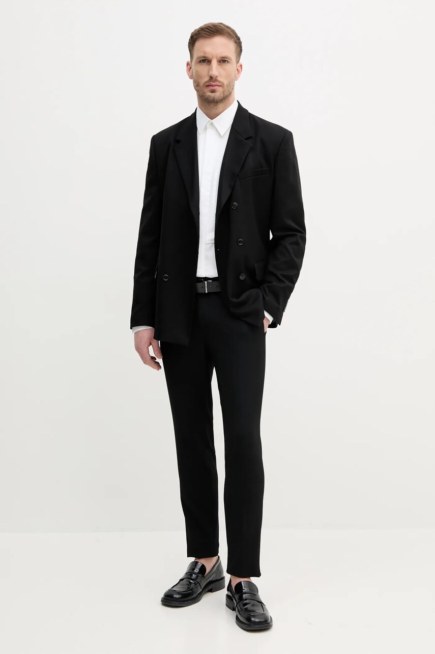 Сорочка Karl Lagerfeld KL STUDIO чоловіча колір білий regular класичний комір 552663.605421