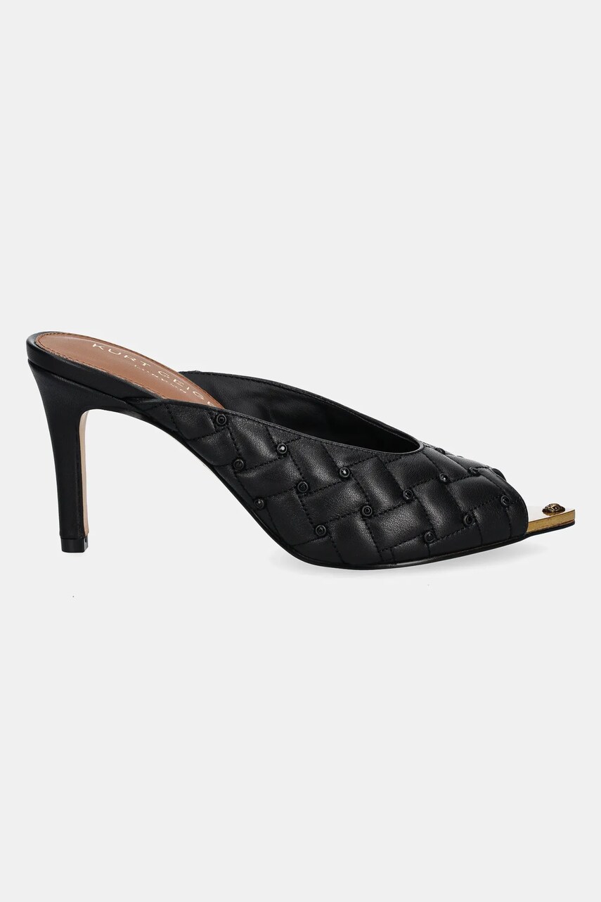 Шкіряні шльопанці Kurt Geiger London Regent Crystal Point Mule жіночі колір чорний на шпильці 3940209109