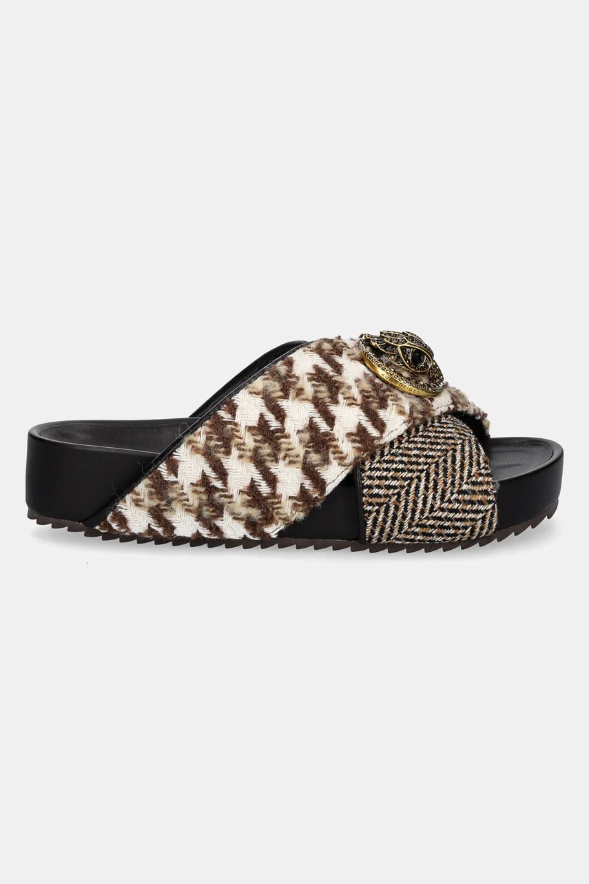 Шльопанці Kurt Geiger London Chelsea Cross Strap Dr жіночі колір бежевий 3973139609