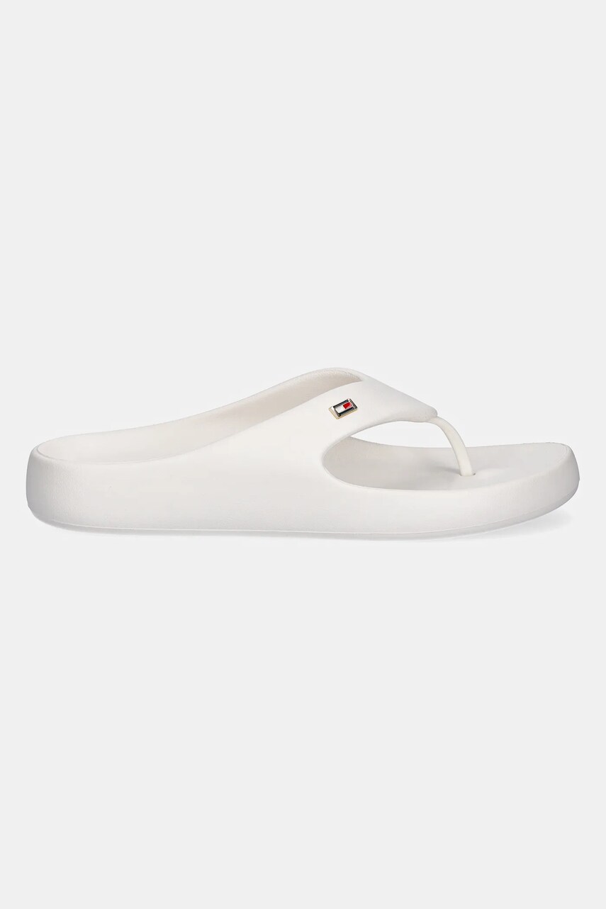 В'єтнамки Tommy Hilfiger TH COMFORT BEACH SANDAL жіночі колір бежевий на плоскому ходу FW0FW08522