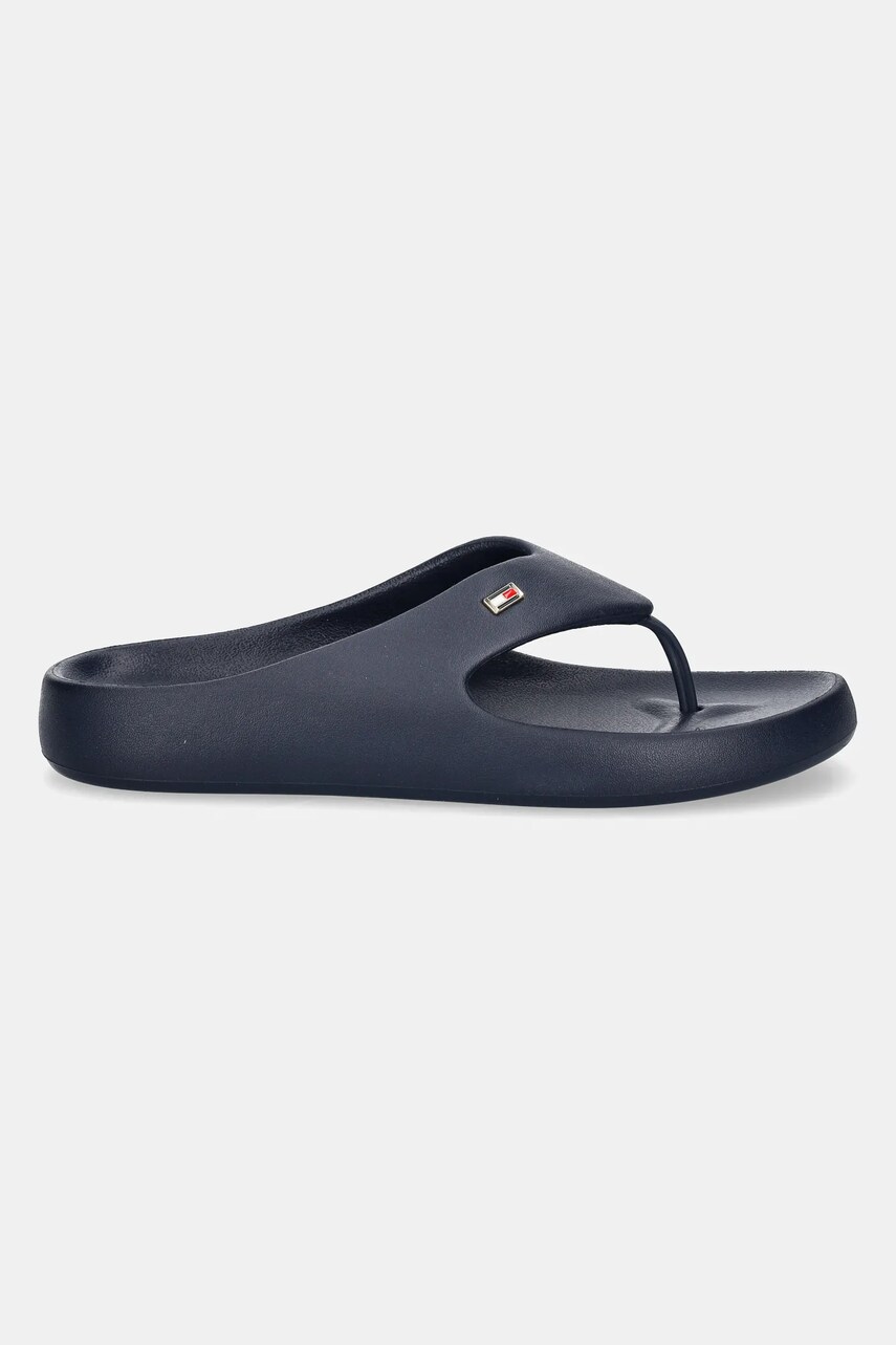 В'єтнамки Tommy Hilfiger TH COMFORT BEACH SANDAL жіночі колір синій на плоскому ходу FW0FW08522