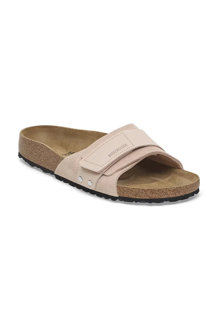 Шкіряні шльопанці Birkenstock Oita жіночі колір рожевий 1029281