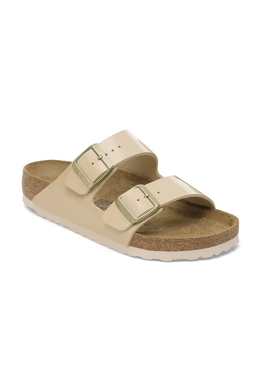 Шльопанці Birkenstock Arizona Patent жіночі колір бежевий 1013069