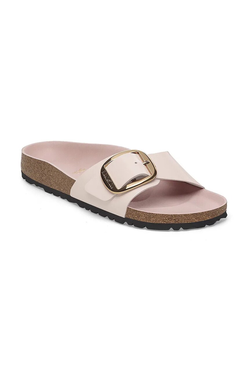 Шкіряні шльопанці Birkenstock Madrid Big Buckle жіночі колір рожевий 1029448